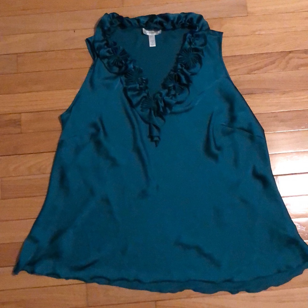 Dress Barn Woman teal sleeveless blouse- size 2x
